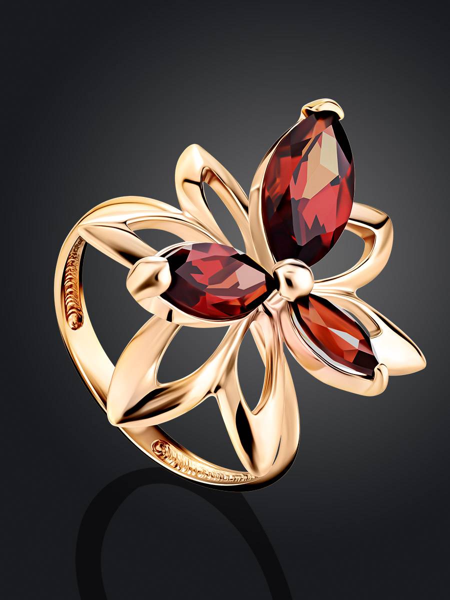 Garnet Beaded Solitaire Ring – Five Star Jewelry Brokers